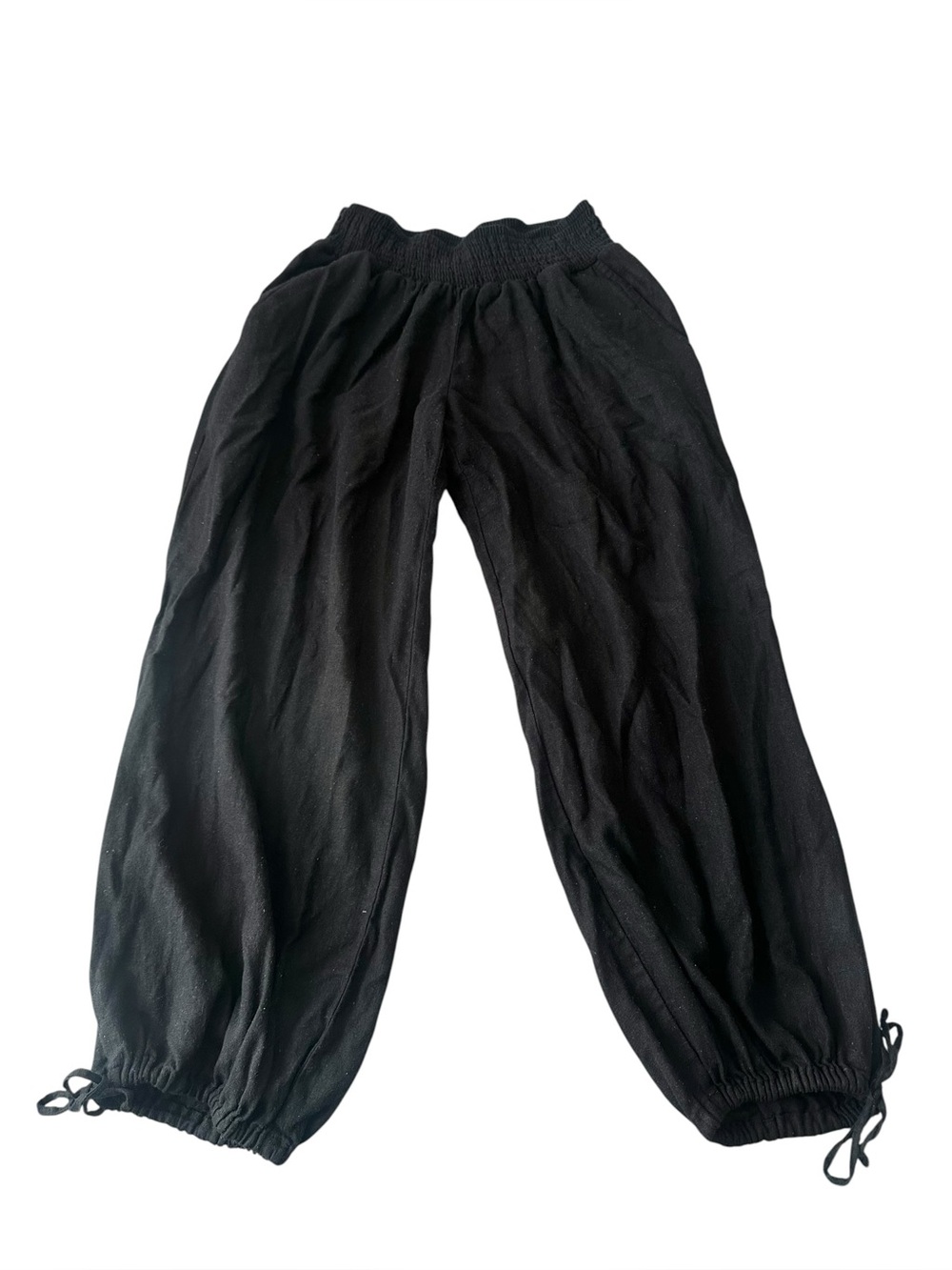 Old Navy Women's High-Waisted Sheer Crinkle Crepe Harem Pants Size LP